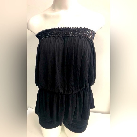 Urban Behavior Tops - URBAN BEHAVIOUR EMBELLISHED STRAPLESS TOP